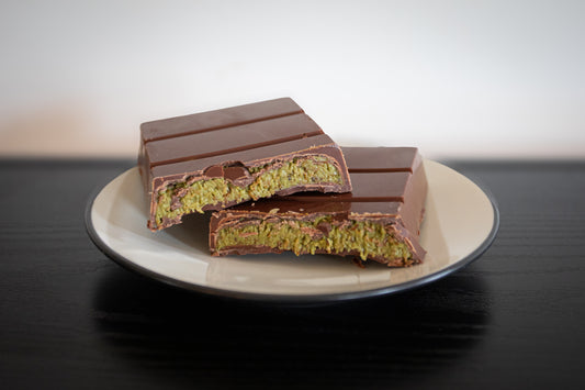 Dubai-Inspired Pistachio Knafeh filled Chocolates