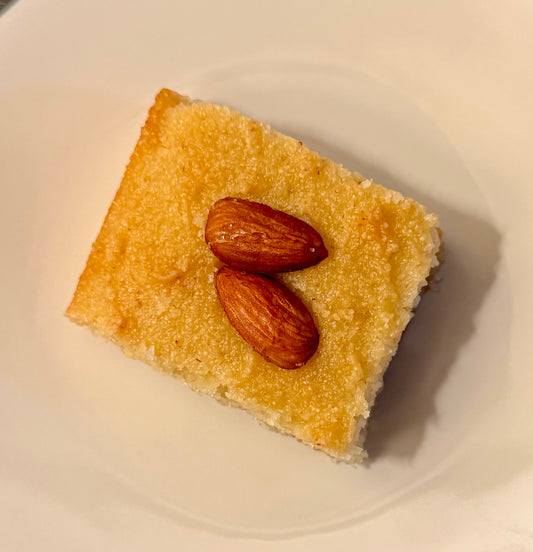 Orange Infused Basbousa- Sweet Semolina Cake