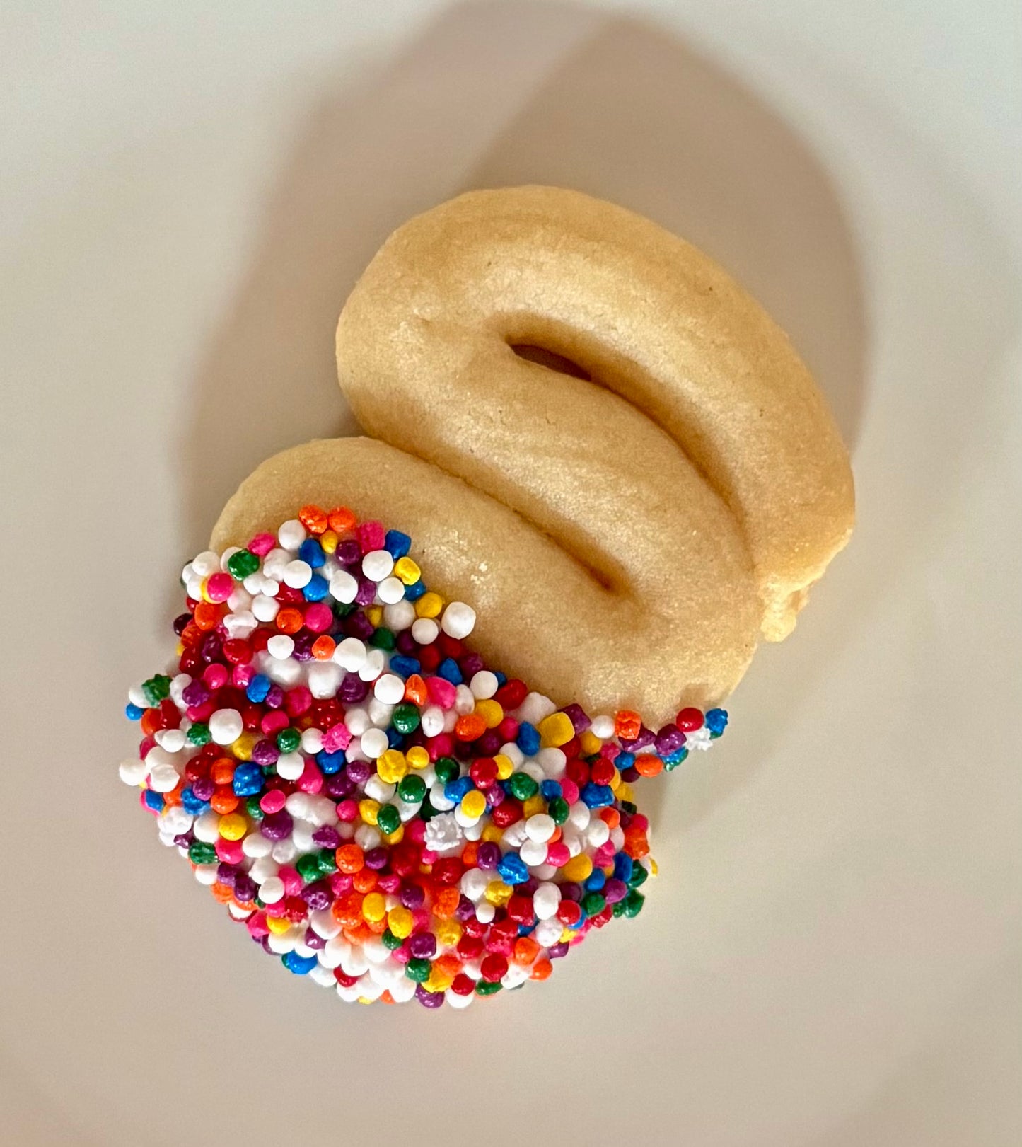 Hand Piped Butter Cookies - Sprinkle Dipped