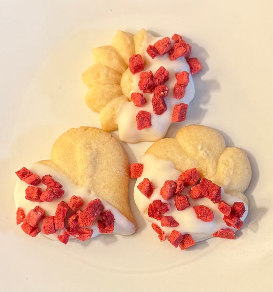 Classic Butter Cookies - White Chocolate Strawberry